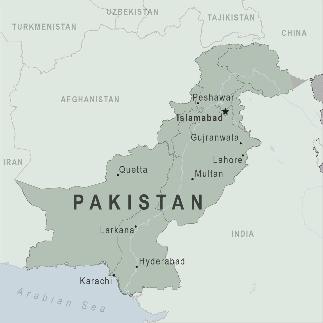 map pakistan
