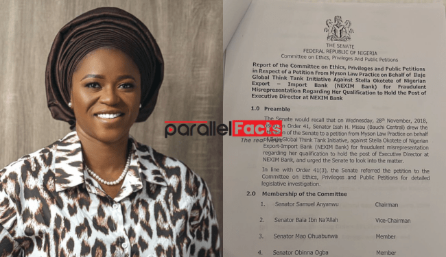 Stella Okotete Senate Nominee Report Forgery